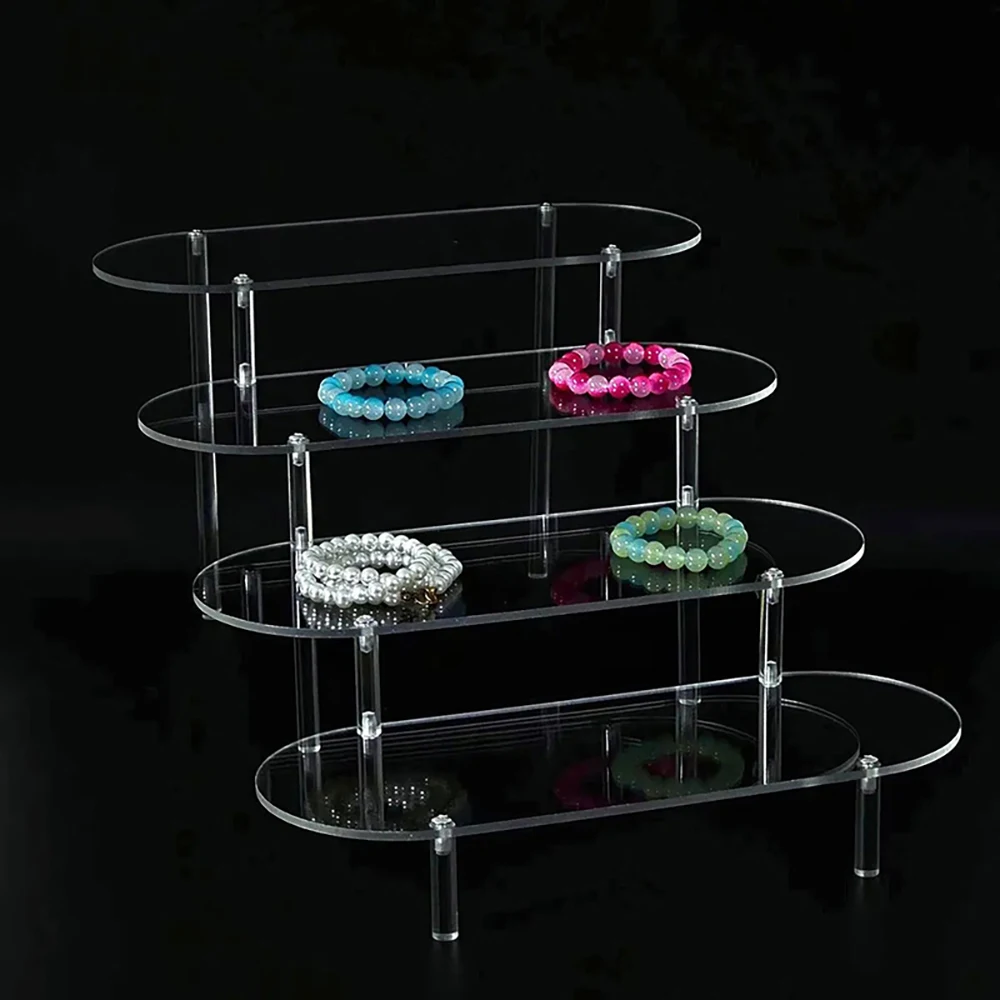 

Acrylic Display Stand Storage Shelf Cupcake Rack Cosmetics Perfume Jewelry Holder Organizer Shelves Organization Transparent