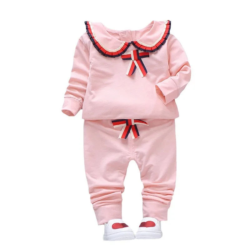

New Spring Autumn Baby Girls Clothes Suit Children Fashion T-Shirt Pants 2Pcs/Set Kids Outfits Toddler Costume Infant Tracksuits