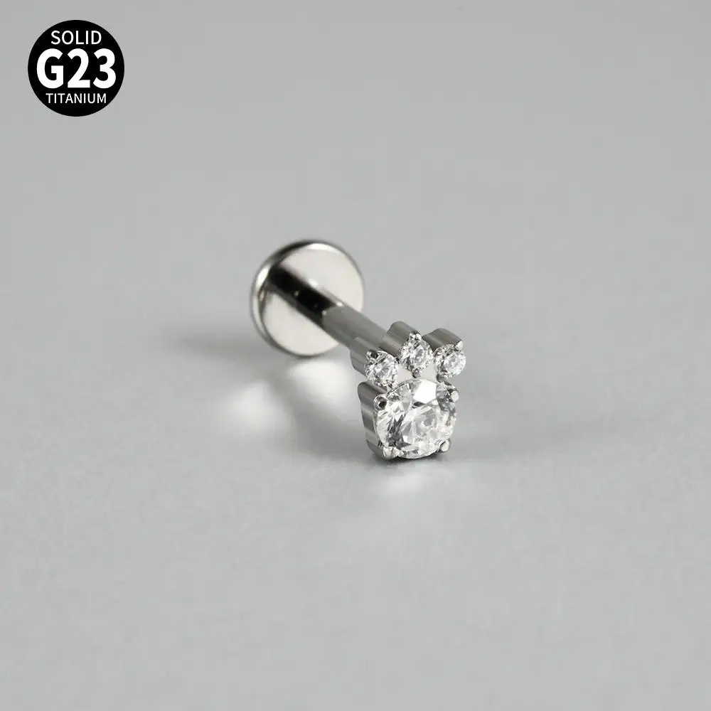 G23 التيتانيوم الشرير العنكبوت شيطان الأذن ترصيع الشفاه العلوي ترصيع القط الصغير أقراط اللولب Labret الغضروف الزنمة اللولب الشفاه ثقب