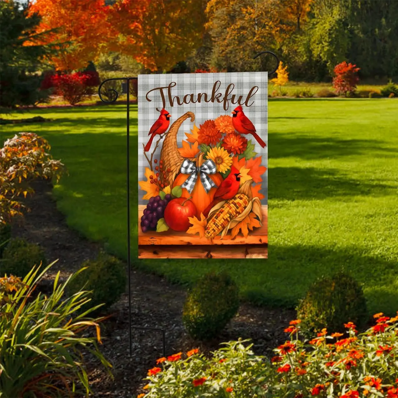 Briarwood Lane Fall Thanksgiving Garden Flag 12x18 For Outdoor Thankful Gathering For Thanksgiving Garden Flag Flags For Out yyi