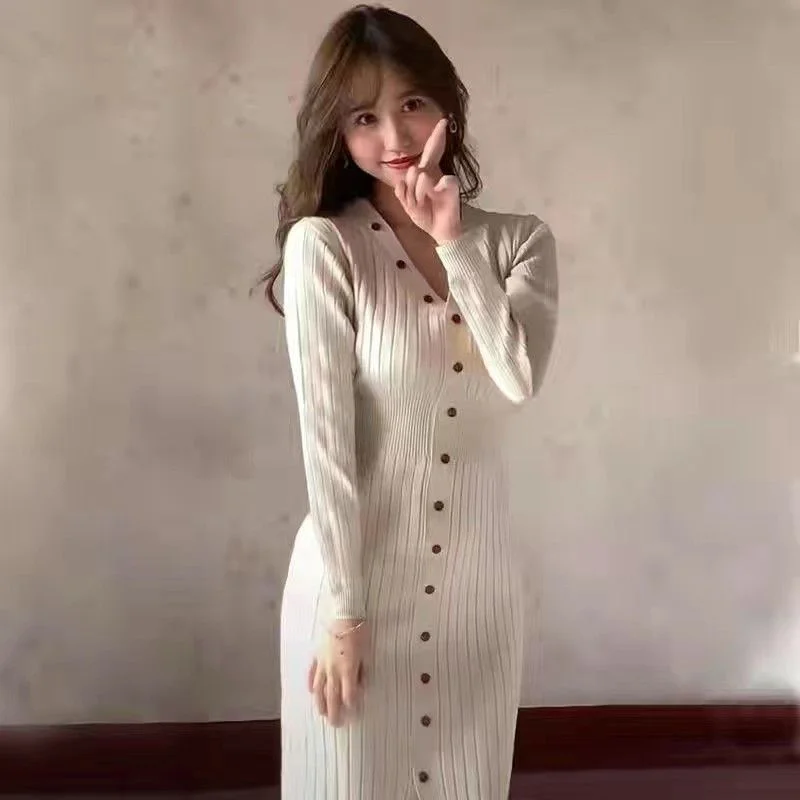 korean style sweater dress Korean Dress Sweater