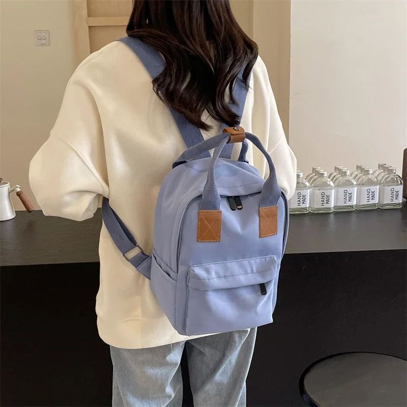 Nylon Solid Fashion Backpacks Zipper Versatile Large Capacity Simplicity Schoolbags for Women 2024 Casual Commuting Hot Sale