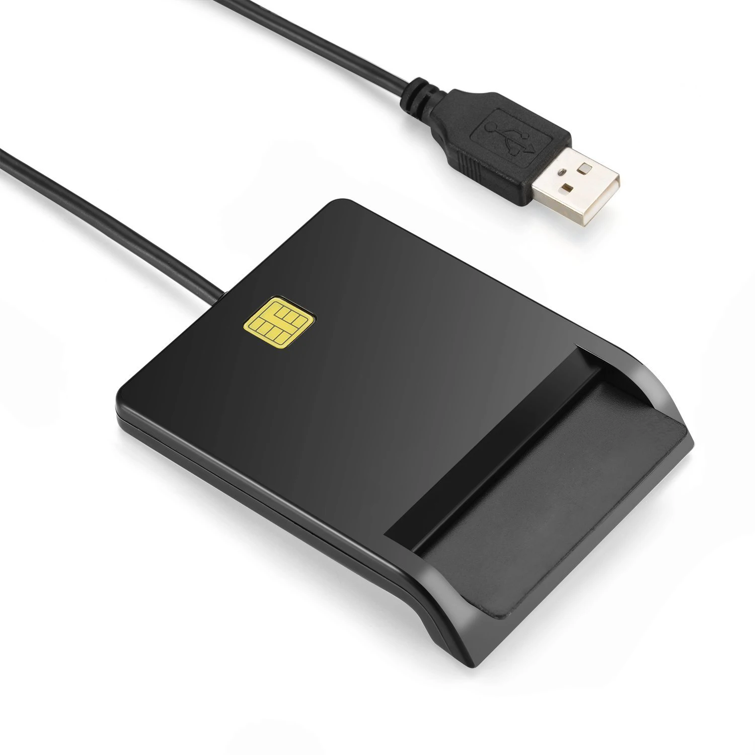 Lector de tarjetas de identificación inteligente, dispositivo USB 2,0 para SD, ATM, CAC, TF, bancaria, SIM, conector ISO de USB-CCID para Windows y Linux