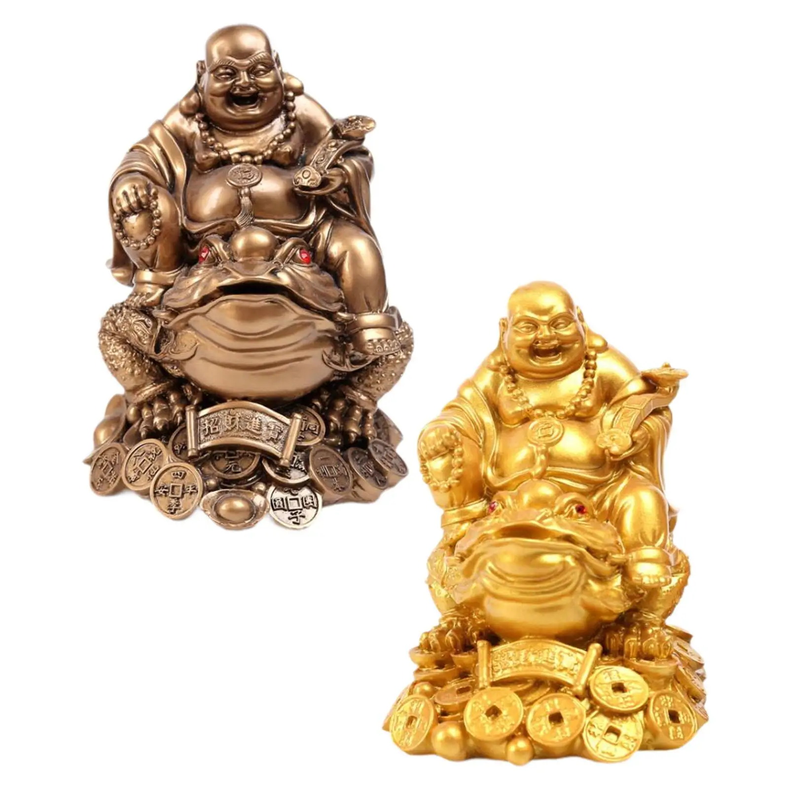 

Money Frog Resin Figurine Office Entryway New Year Laughing Buddha Statue