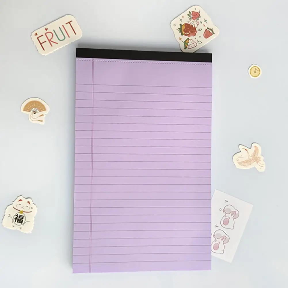 Almohadillas forradas compactas para estudiantes, juego de bloc de notas coloridas para oficina, escuela, toma de notas, 4 paquetes de almohadillas de papel forradas con dúplex