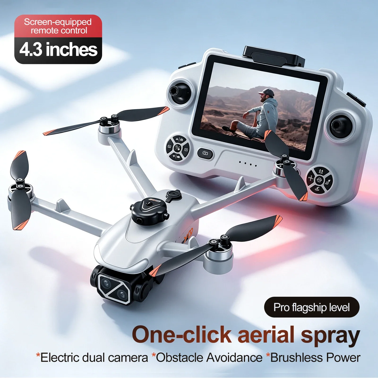 YL09 Drone WIFI FPV ESC 4K Dual Camera 360° Obstacle Avoidance 4.3