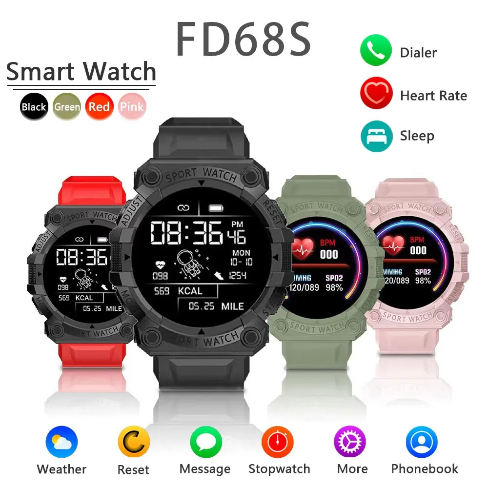 Smart Watch Bluetooth Fitness Tracker Smartwatch Heart Rate Monitor Waterproof Sports Watches for Men Women Relojes Para Hombres