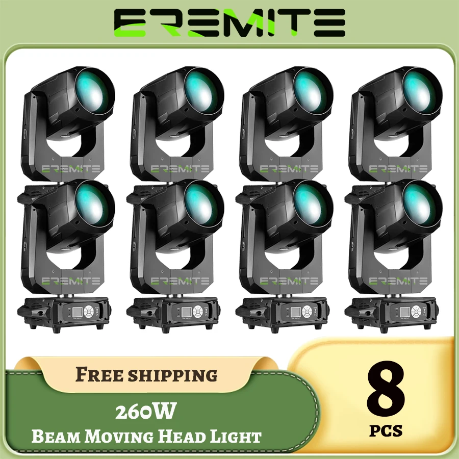 0 Tax 8Pcs 260W 10R Beam Sharpy 9r 260W Bulb Dmx Moving Head Light For Club Dj Stage Lighting Party Disco Wedding Event