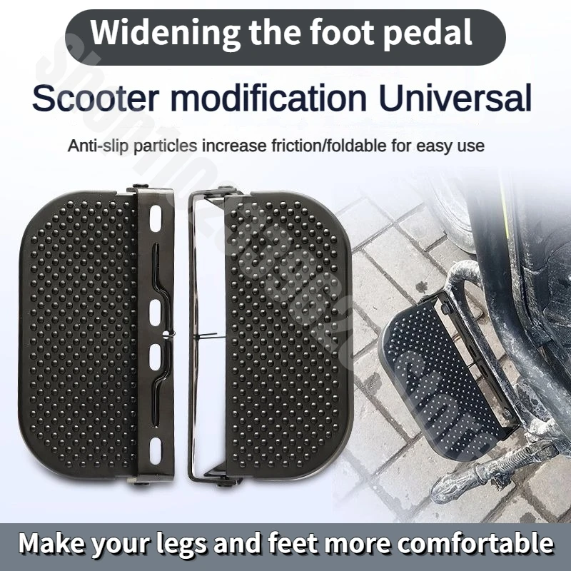 Scooter, Electric Vehicle Universal Foot Pedal Modification Widened Bumper Foot Pedal Front Installation Foot Pedal Accessories