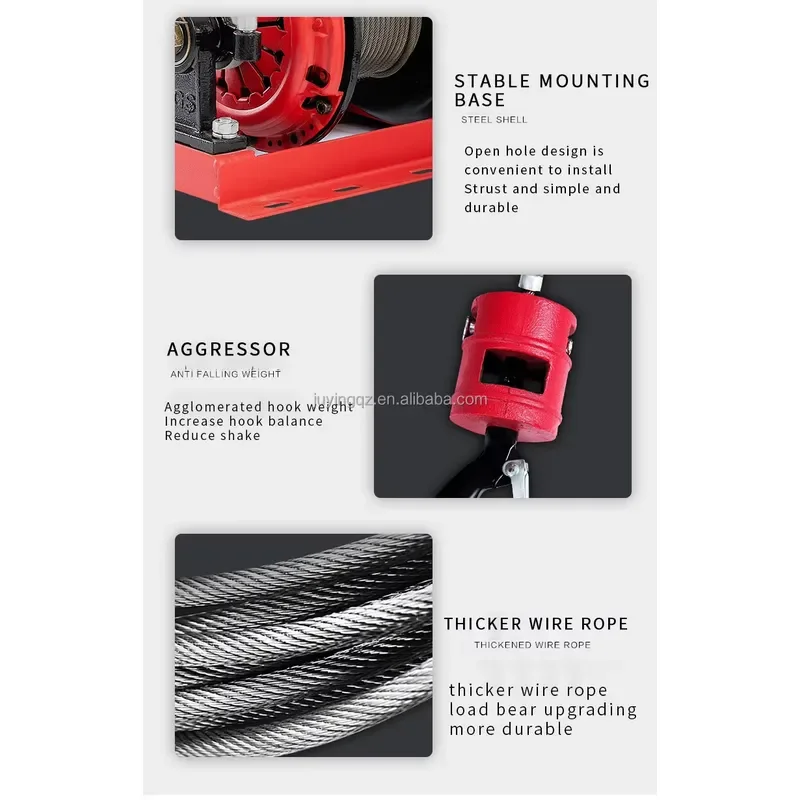 Professional Electric Winch with Clutch and 1 Ton Load Capacity Robust Mining Winch for Off-Road Vehicle and Workshop Use