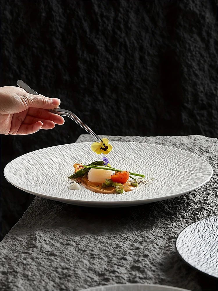 4 أطباق سيراميك بلوري، 6-8-10 بوصة، مناسبة للسلطات والسوشي والفواكه والصلصات الغمسية، مناسبة للمطاعم العائلية #6