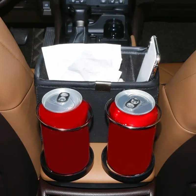 

Противоскользящий органайзер для центральной консоли, внутренний ящик для хранения, двойной подстаканник, многофункциональный