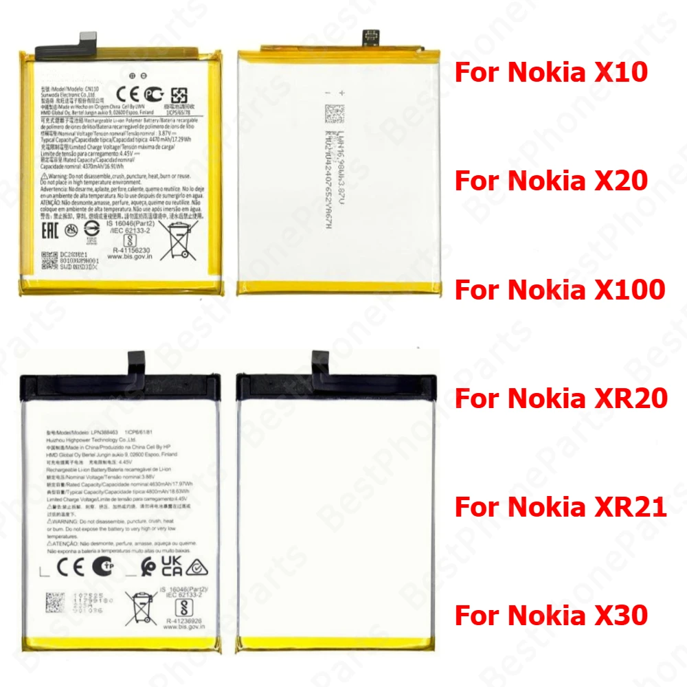 Аккумулятор для Nokia X10 X20 X100 XR20 XR21 X30 CN110 LPN387450 LPN388463 LPN388405 Аккумуляторы для мобильных телефонов