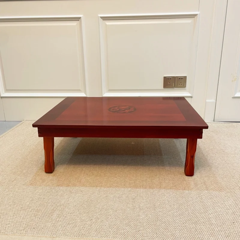 80X60cm Rectangle Korean Table Legs Foldable Living Room Antique Table for Dining Traditional Korean Folding Table Furniture
