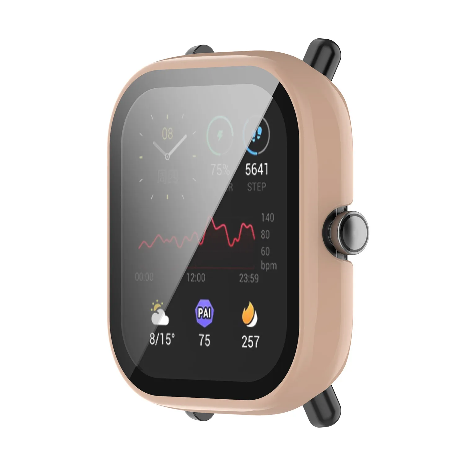 Custodia con cornice per pellicola protettiva in vetro per schermo con bordo rigido per Amazfit Bip U/BipU Pro Smart Watch Custodia protettiva Accessori POP
