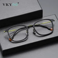 VICKY, nuevas gafas de lectura ultraligeras de titanio puro con diseño geométrico para hombre, antiluz azul, se pueden personalizar con prescripción