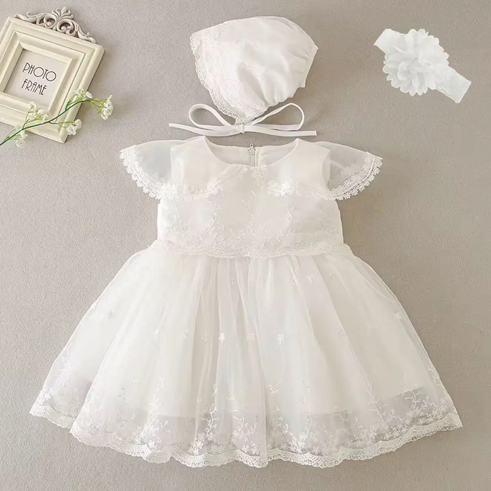 New Infant Dress Newborn Clothes Baby Christening Princess Party Dresses For Baby Girls Kids 1 Year Birthday Christmas 3 12 24M