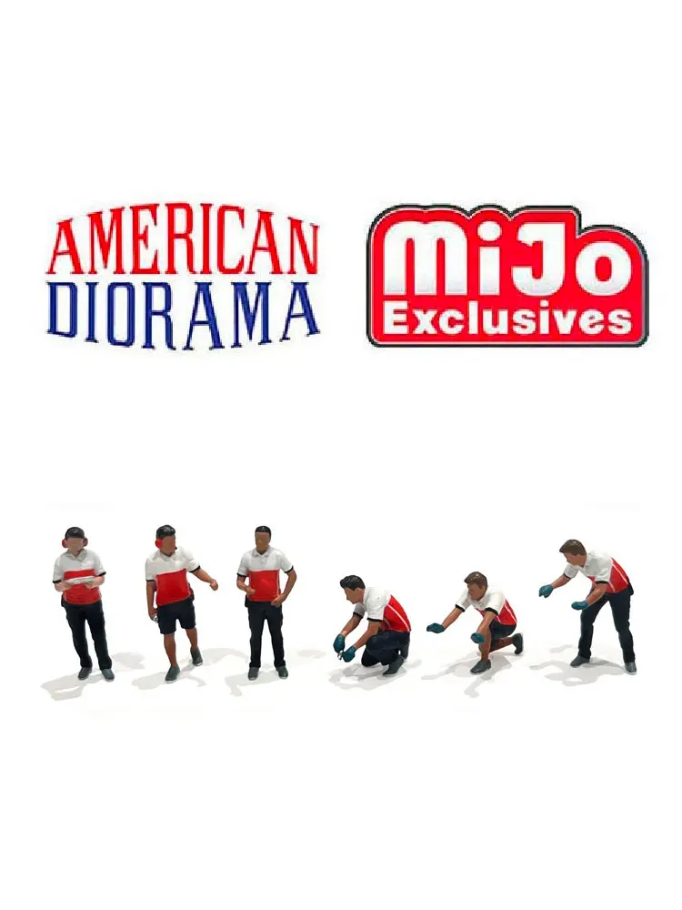 American Diorama 1:64 Figure Set Race Crew AD2405 Collection of die-cast alloy figure car decoration