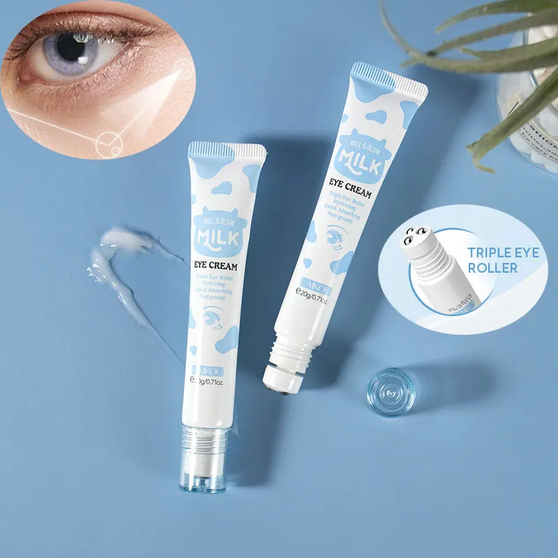 LAIKOU Milk Ball Crema radiante para ojos 20g Crema hidratante y iluminadora para la piel de los ojos Ojeras