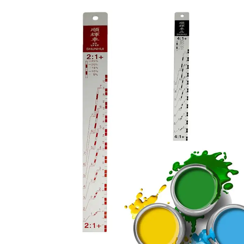 Paint Mixing Ruler Scale Ratio Paint Mixing Ruler Automotive Paint Scale Varnish Curing Agent Thin Material Ratio Scale Ruler