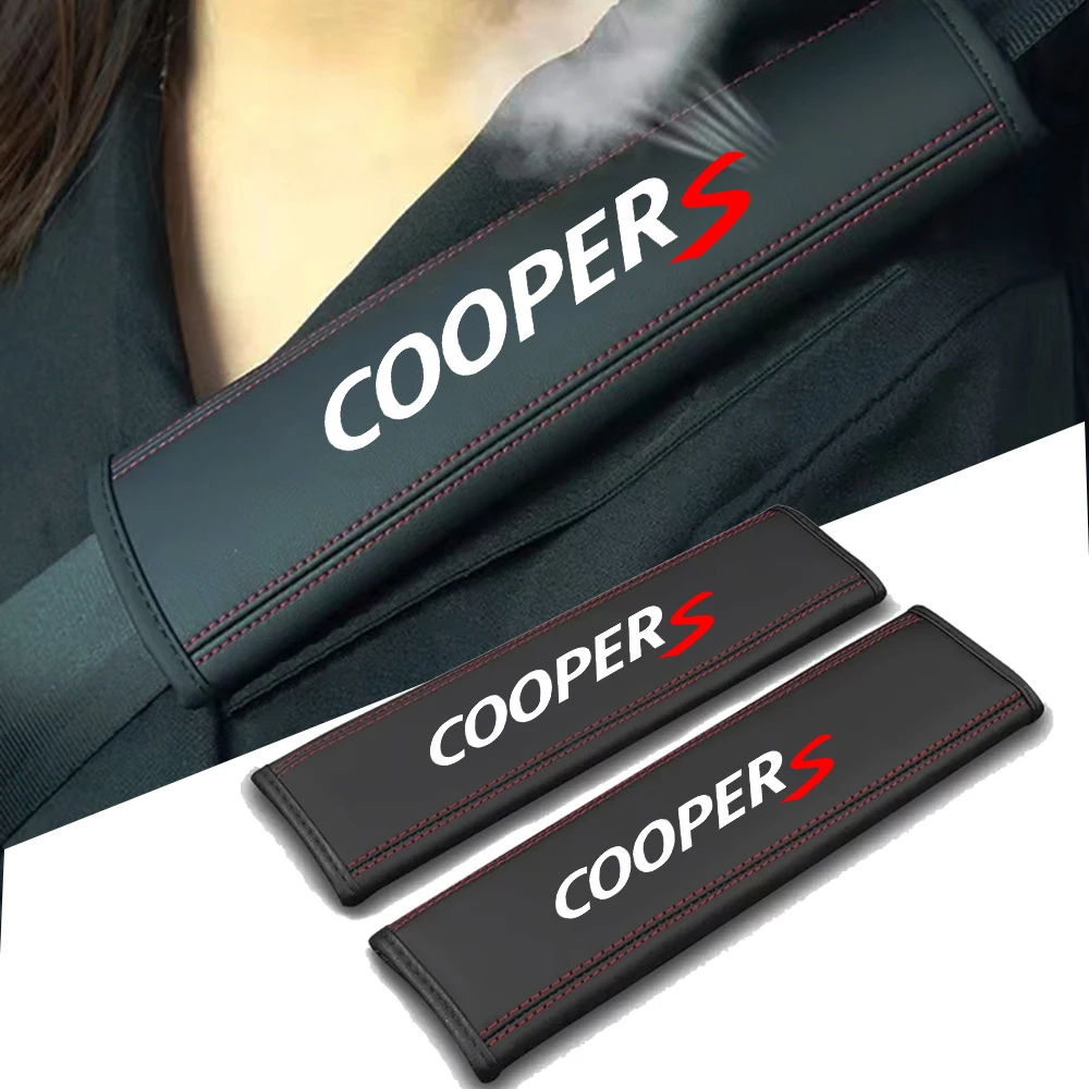 

1Pcs Car Seat Belt Safety Belt Cover Car Styling Protect Shoulder Pads Case For MINI CooperS R55 R56 R57 R58 R59 R60 R61 F54