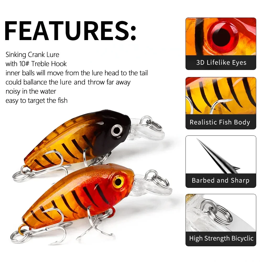 1PCS 4.5cm Bionic Lures Plastic Bionic Lures Bionic Lures Fishing Bait Fishing Lure