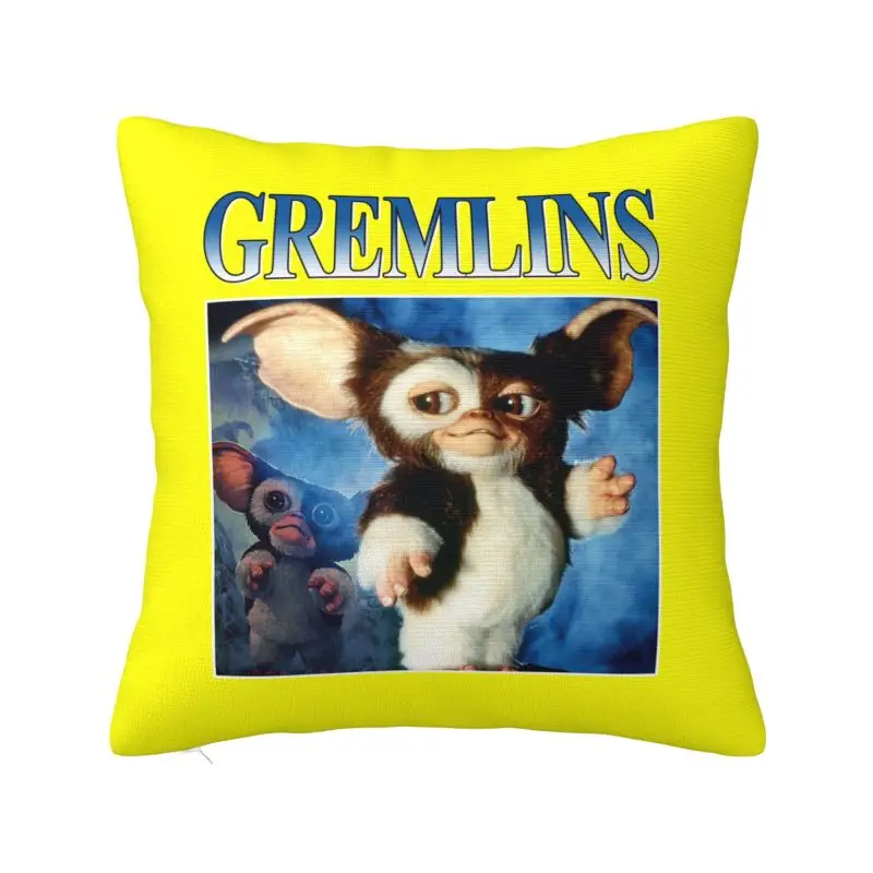 Custom Vintage Gremlinse Pillow Case 45x45cm Gizmo 80s Movie Mogwai Monster Modern Cushion Cover Car Pillowcase