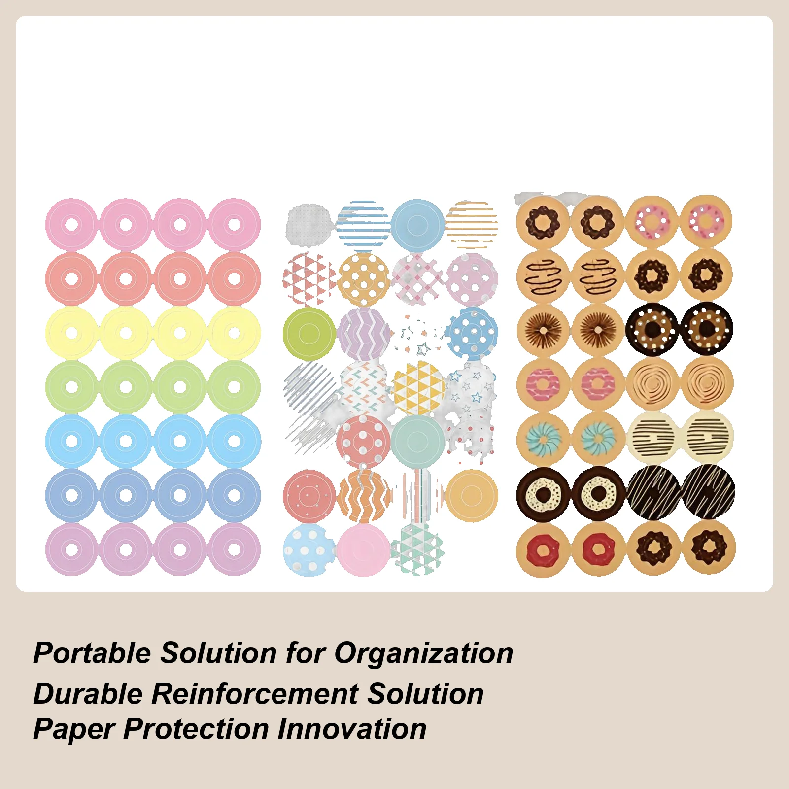 ملصقات ثقب الموثق ذاتية اللصق دوائر مستديرة واقيات ثقب ذاتية اللصق للورق لصياغة كتاب حزمة الملاحظات السائبة #1