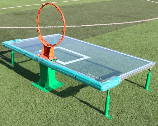 Fiber and tempered glass explosion-proof basketball rebounds for court equipment