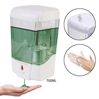 700ml Wall-Mount Touch-free Lotion Pump Touchless Liquid Automatic IR Sensor Soap Dispenser for Kitchen Bathroom