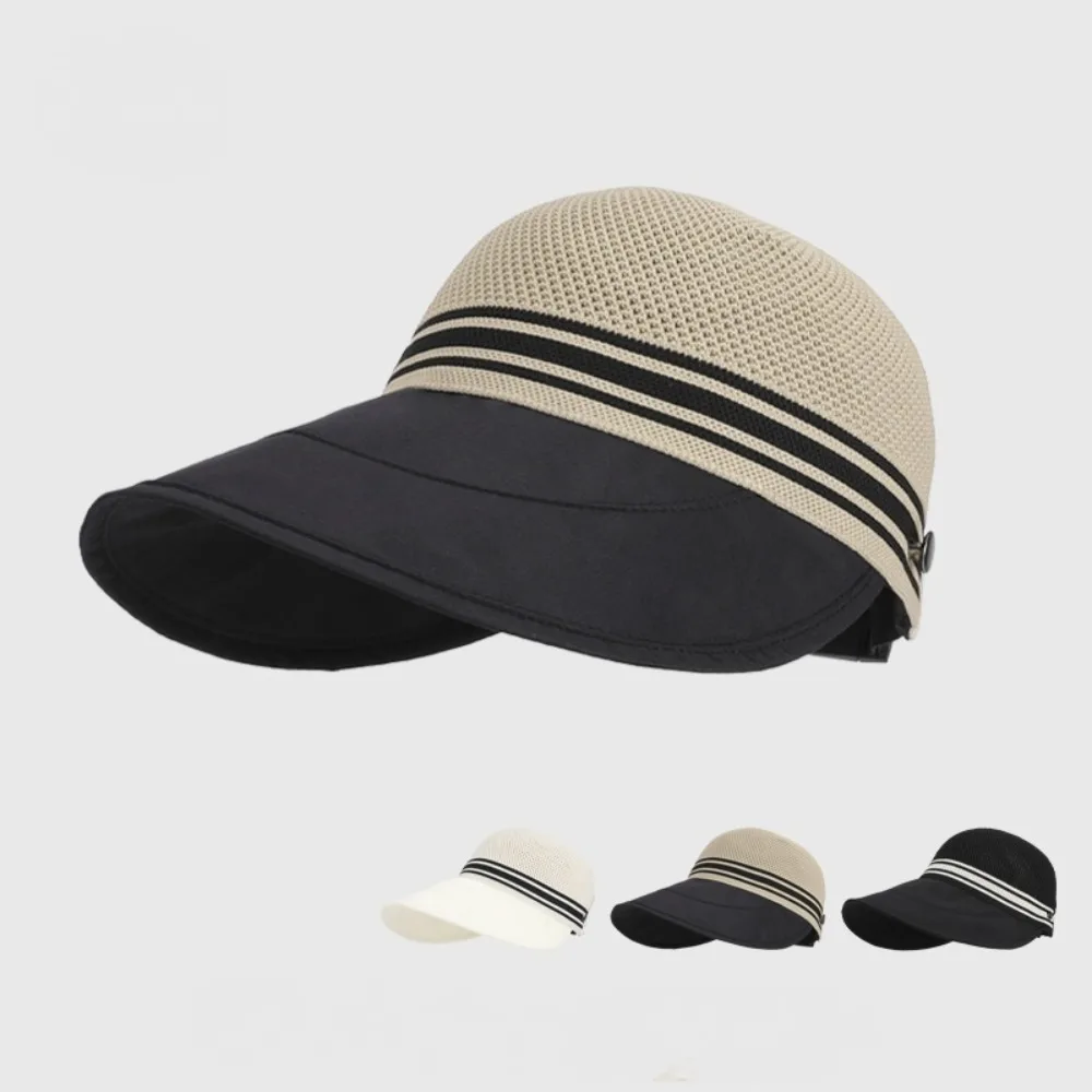 Damen Sommer Atmungsaktiver Bucket Hat mit Maskenhalterung, UV-Schutz, breiter Krempe und Pferdeschwanz-Öffnung – Baseballkappe für Sonnenschutz im Freien