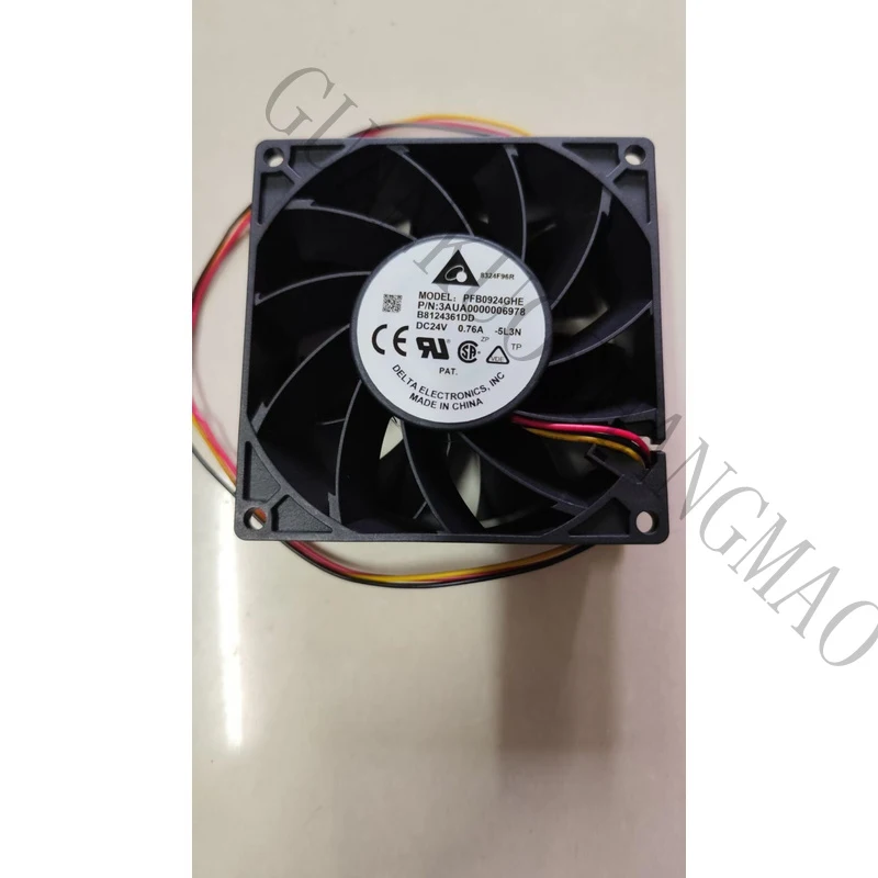 HJY 1-piece DELTA fan PFB0924GHE DC 24V 0.76A 92*92*38mm 3-pin inverter cooling fan
