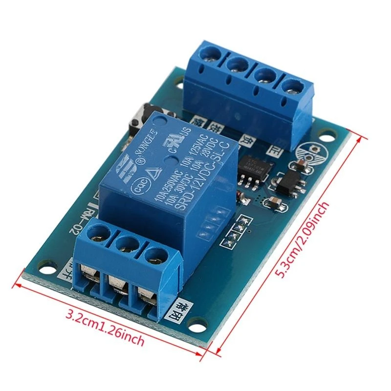 P5EA 12V Bond Bistable Relay Module Car Modification Switch Start Stop Self-Locking