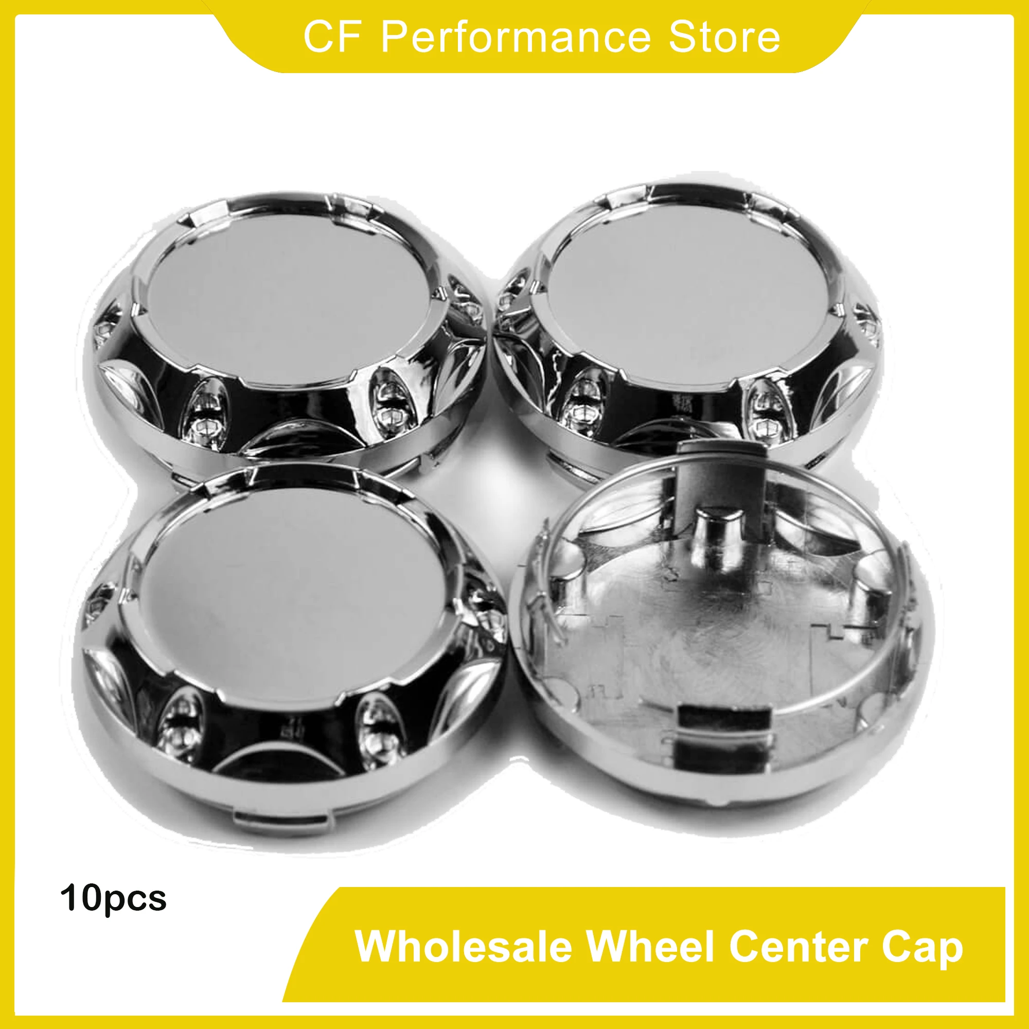 10pcs OD 64mm/2.52in ID 57mm/2.2in Car Wheel Center Cover For Mk5 C-243 Refits Styling Hub Cap Car Accesories Chrome Abs Plastic