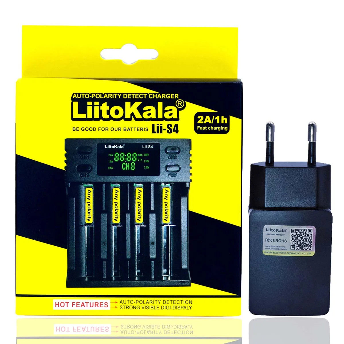 Liitokala Lii-S4 LCD 3.7V 18650 18350 18500 16340 21700 20700B 20700 14500 26650 1.2V AA AAA NiMH lithium-battery Charger