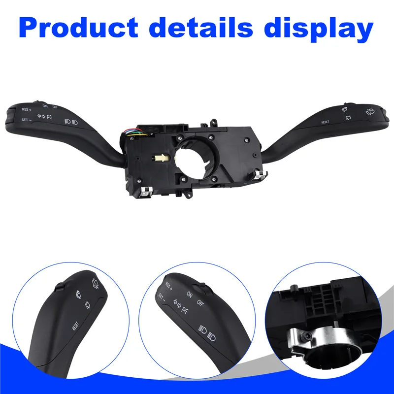 

Combination Switch Turn Signal Wiper Control Switch For SEAT IBIZA IV SKODA FABIA VW TRANSPORT 6RD953503B 7H0953513C-AT80