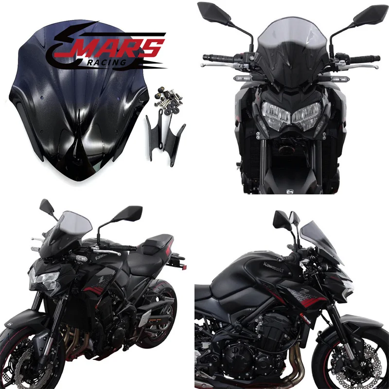 KAWASAKI Z-900 Z900 2020-2023 Double Bubble Motorcycle Accessories Sports Touring WindScreen Windshield Viser Visor Deflector