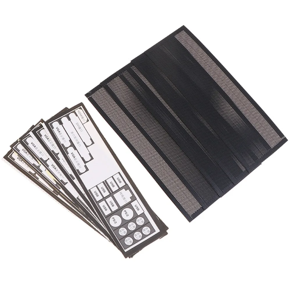 3Pcs Stable PVC Motherboard Baffle DIY Black I/O Back Plate PC Rear Bracket Desktop PC Build