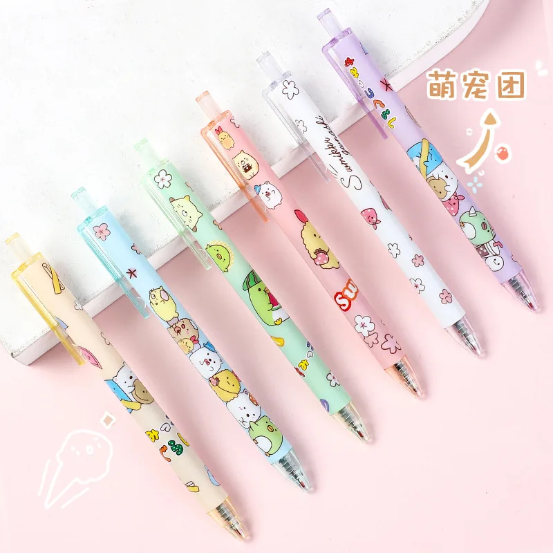 Koreanischen stil fass drücken gel stift push-pen ins mädchen herz Black Bullet student wasser stift schnell trocknend unterschrift stift Glas stift