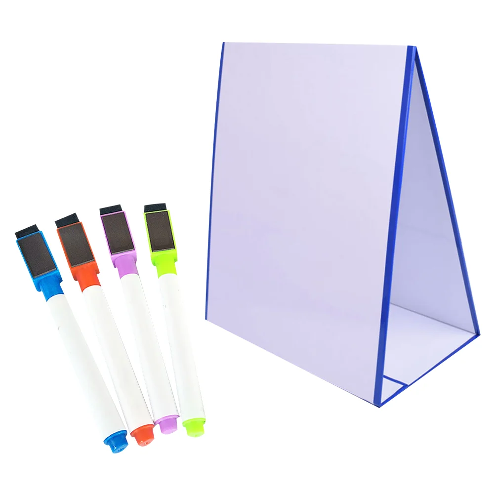 Foldable Whiteboard Mini Magnetic Folding Writing for Desk Environmental Plywood Child