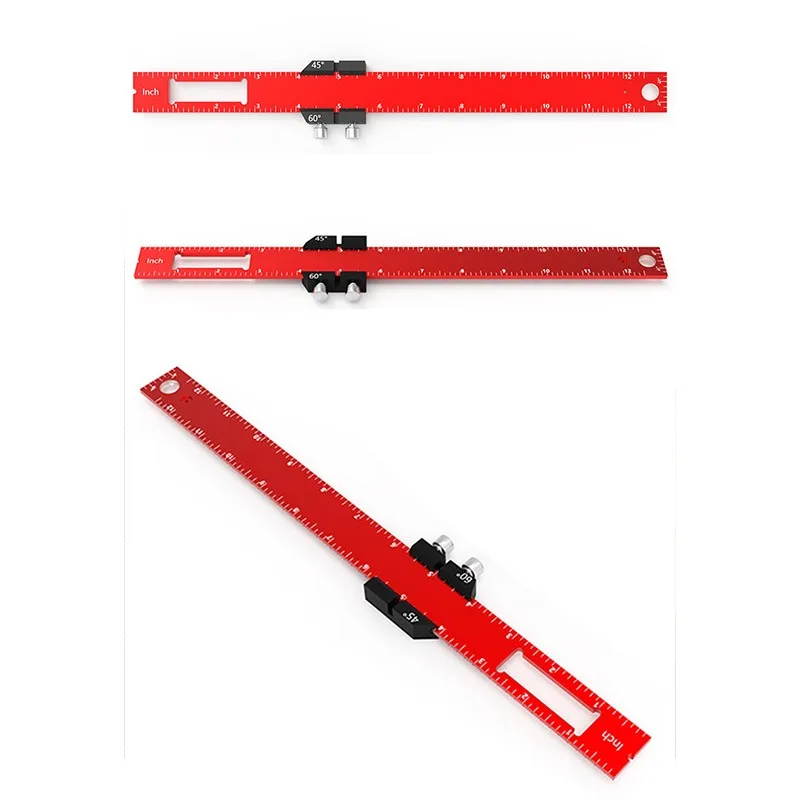 1PC Woodworking Line Ruler Parallel/Vertical Marking Measurement