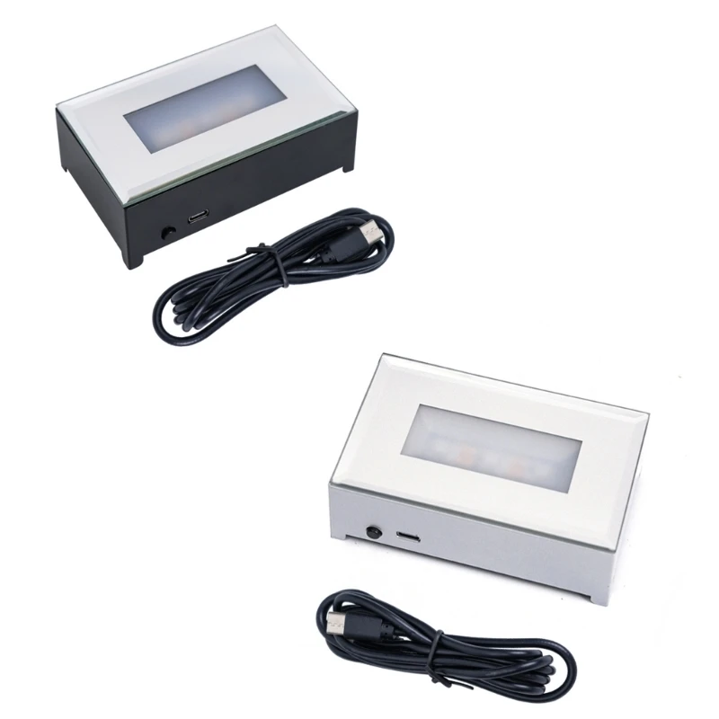 T4MD Rectangle 3D LED Light Base With Adjustable Light For Jewelry Decors