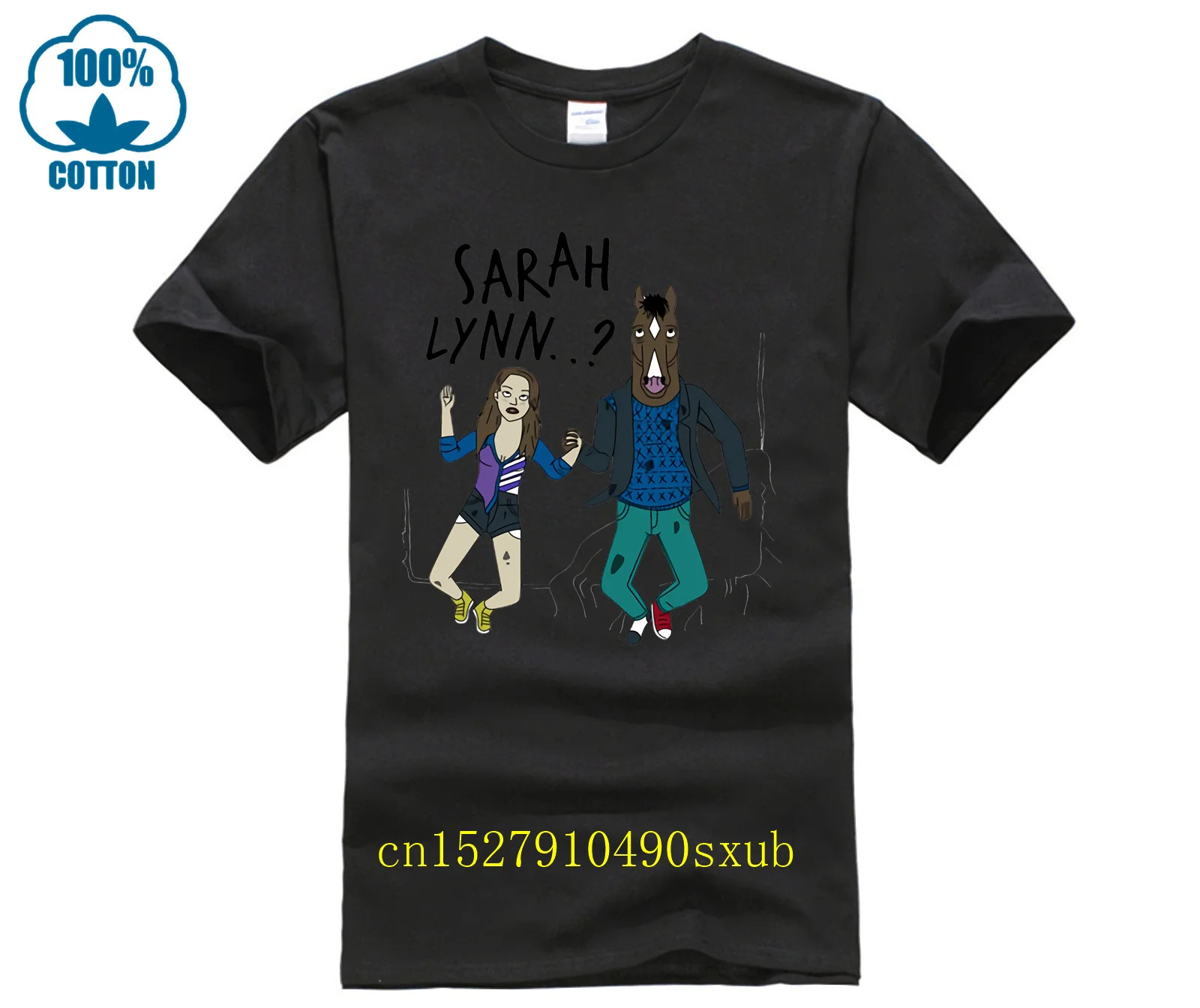 Horse man Sarah Lynn Adult Men Unisex Tees Tops T shirt Novelty funny horses pop culture