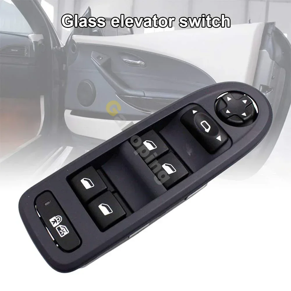 Electric Master Power Door Window Lifter Control Switch Button Locks for 2007-2012 Peugeot 308 5 Door Hatchback Wagon 96644915