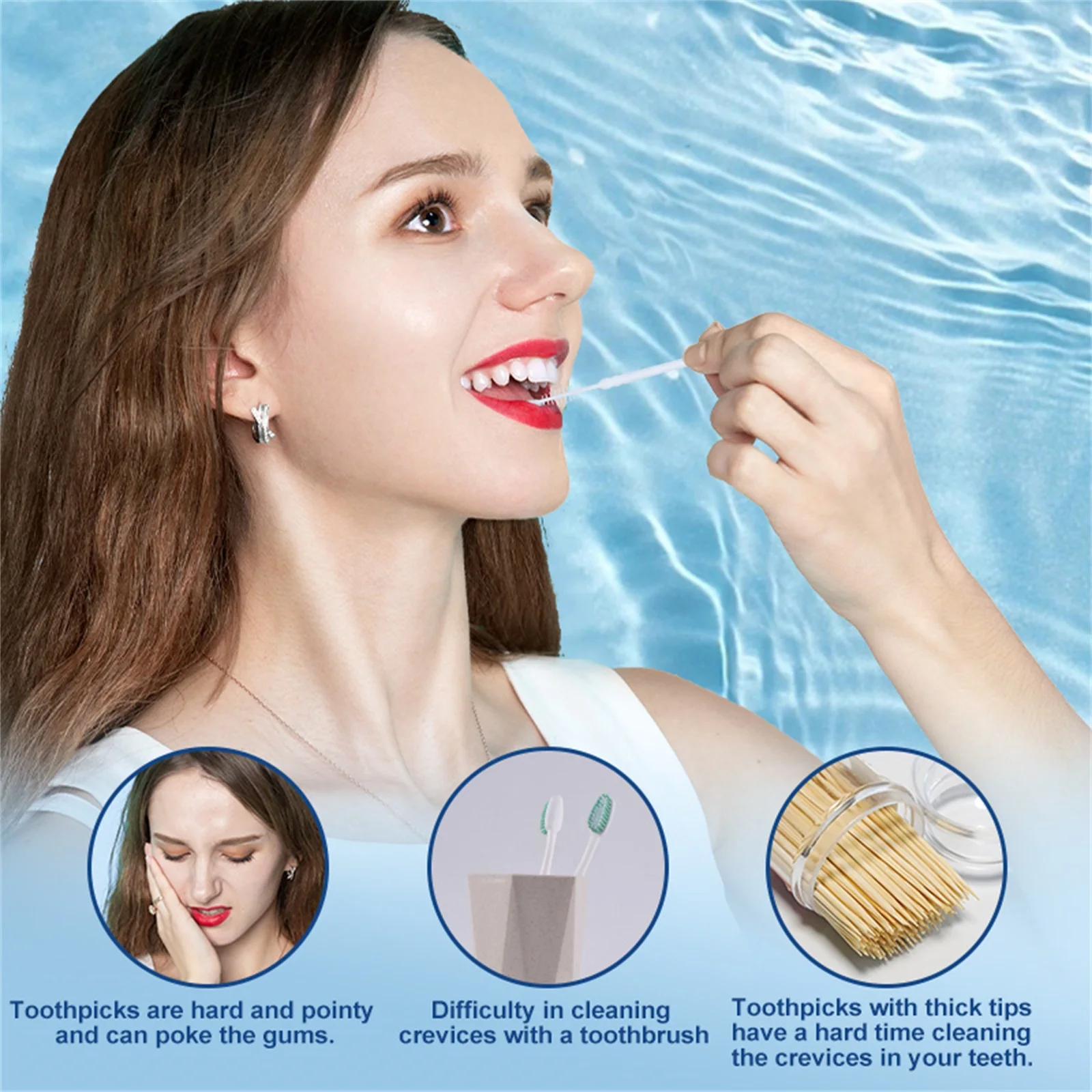 حجم الأسرة فرشاة بين الأسنان المنزلية مستقيم منحني رئيس تصميم المسواك البلاستيكية تنظيف بين الأسنان العناية بالفم 300 قطعة