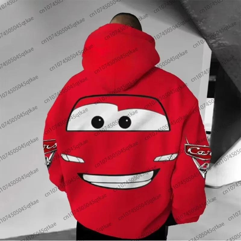 Lightning Mcqueen 95 Hooded Pullover For Men Women Winter Oversize Casual Long Sleeved Red Sweatshirt Loose Cotton Hooded Street