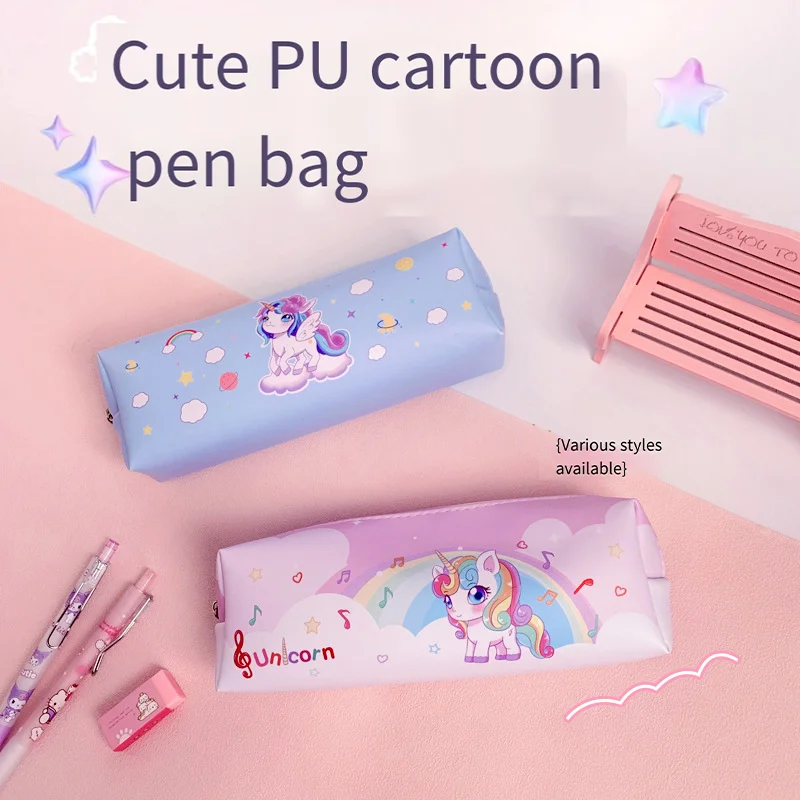 Sanrio Series Cartoon Stitch Large Capacity Simple Pencil Case Cute Kuromi Pochacco Cinnamoroll Pencil Case Children's Gift