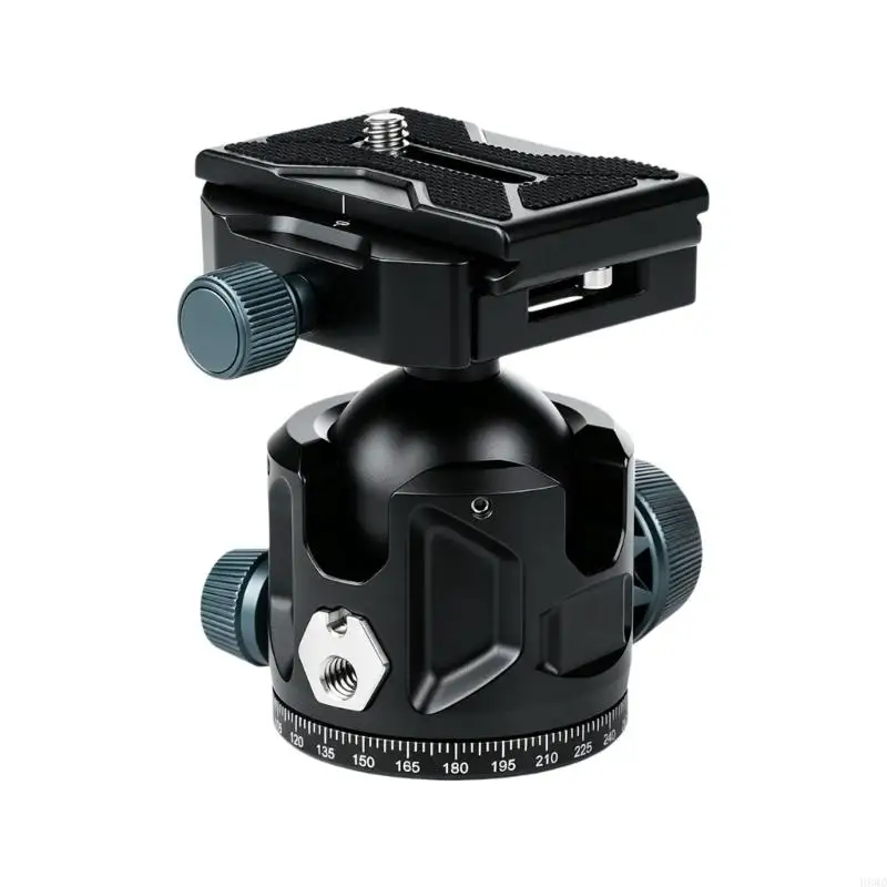 Quick-Release Camera Ball Head with Open U-Shaped Frame, Portrait-Landscape Adjustment, and Integrated Locating Holes for H8WD