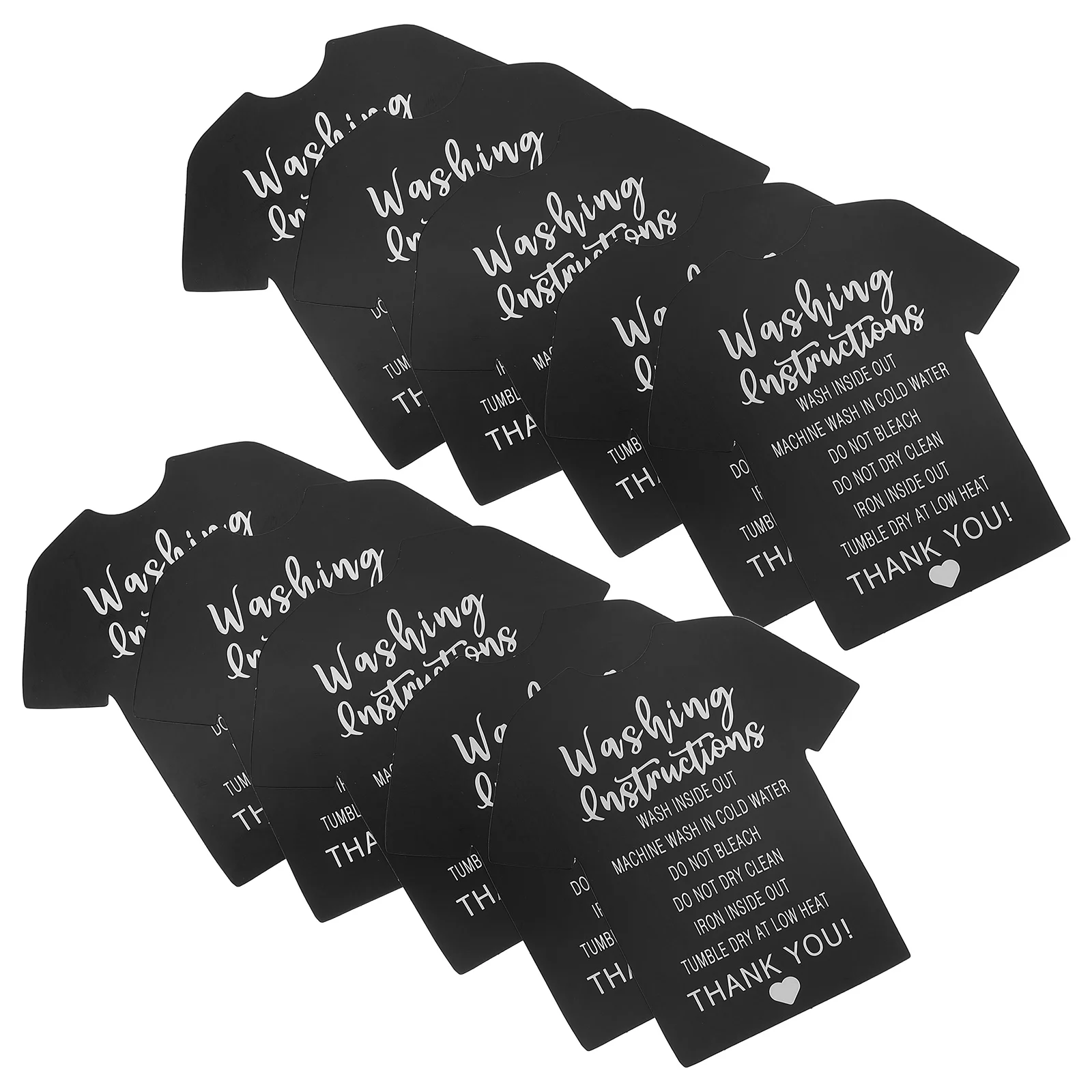 

300pcs Washing Care Labels For Clothing Apparel Wash Guide Cards Sturdy Paper Shirt Care Instruction Tags Printing Supplies