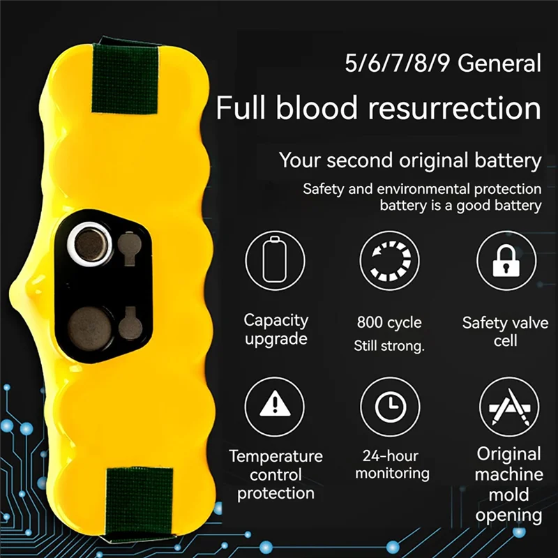 بطارية المكنسة الكهربائية الروبوتية الجديدة 14.4 فولت 4500 مللي أمبير في الساعة لبطاريات 500 600 700 800 900 620 650 770 780 580